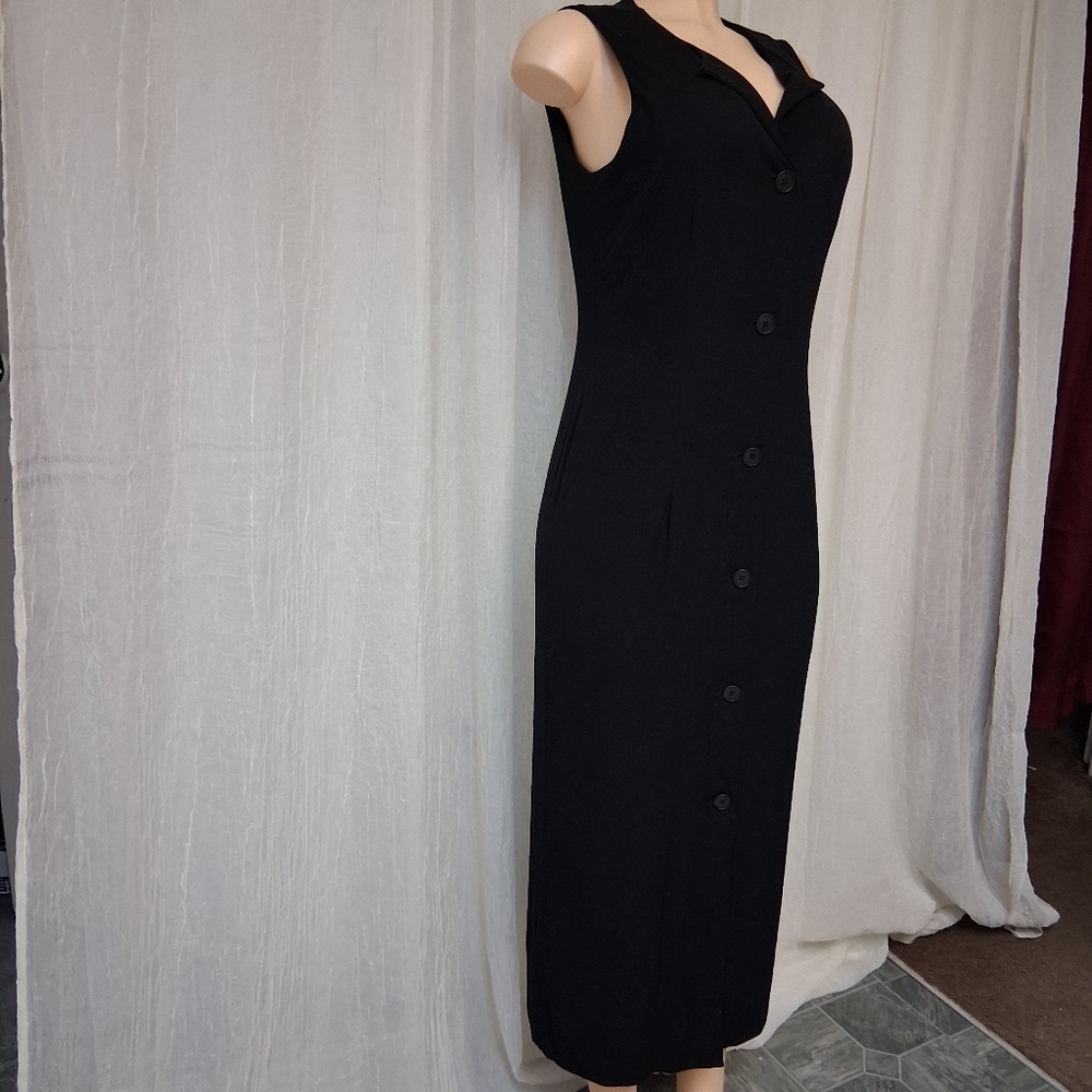 Banana Republic Black Button-Down Maxi Dress Women Suze 8 - Picture 5 of 16